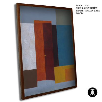 Artwork in Dark Wood Frame