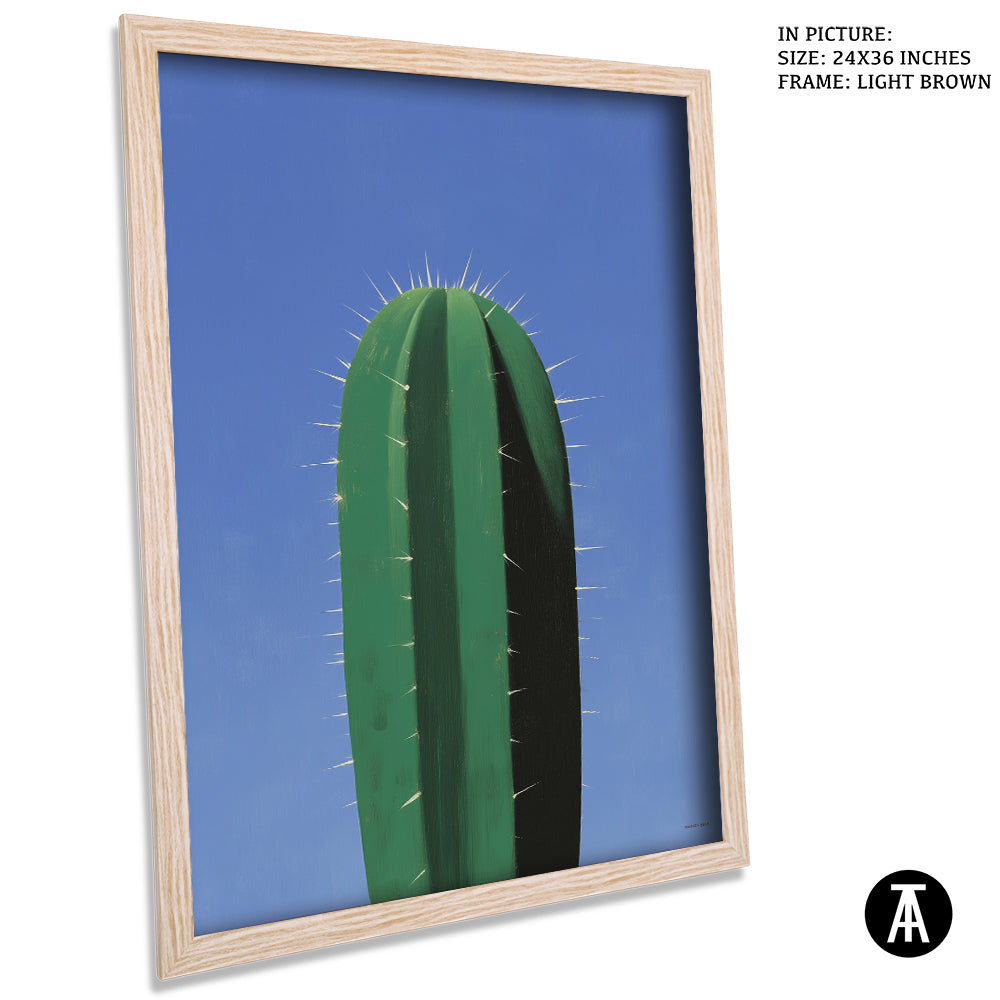 Artwork in Light Brown Frame