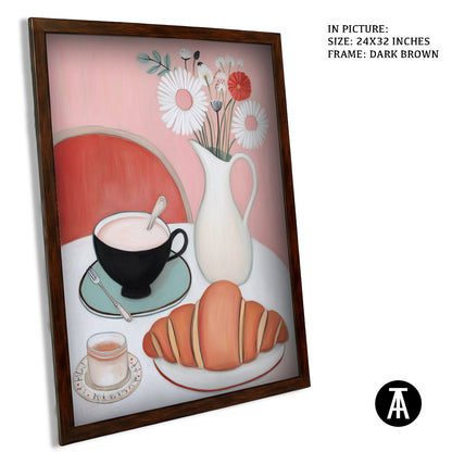 Artwork in Dark Brown Frame