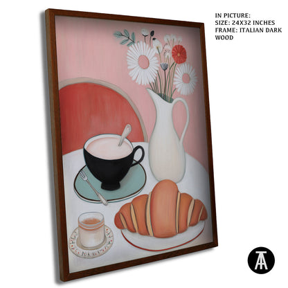 Artwork in Dark Wood Frame