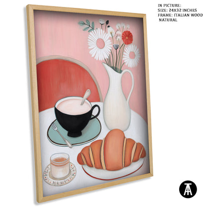 Artwork in Natural Wood Frame