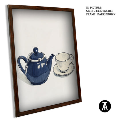 Sample Artwork in Dark Brown Frame