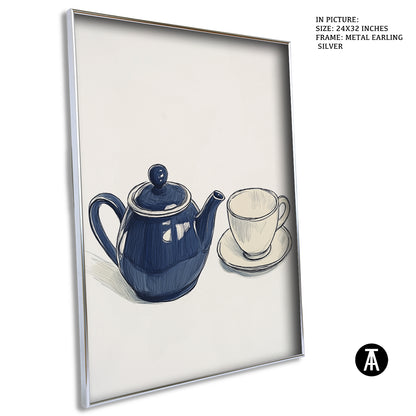 Sample Artwork in Earling Silver Metal Frame