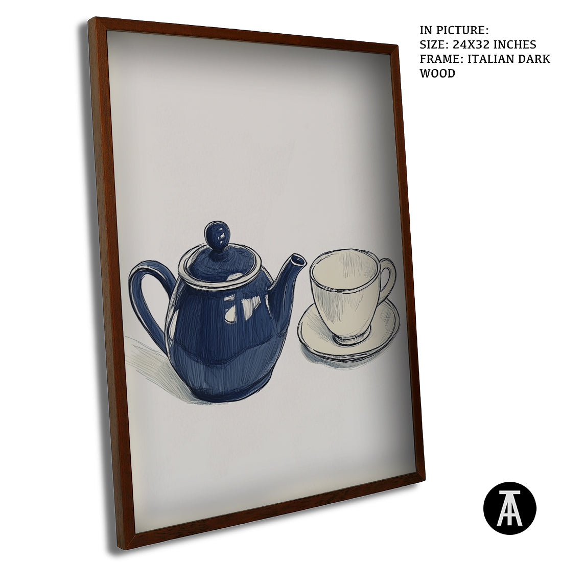 Sample Artwork in Italian Wood Framing Dark