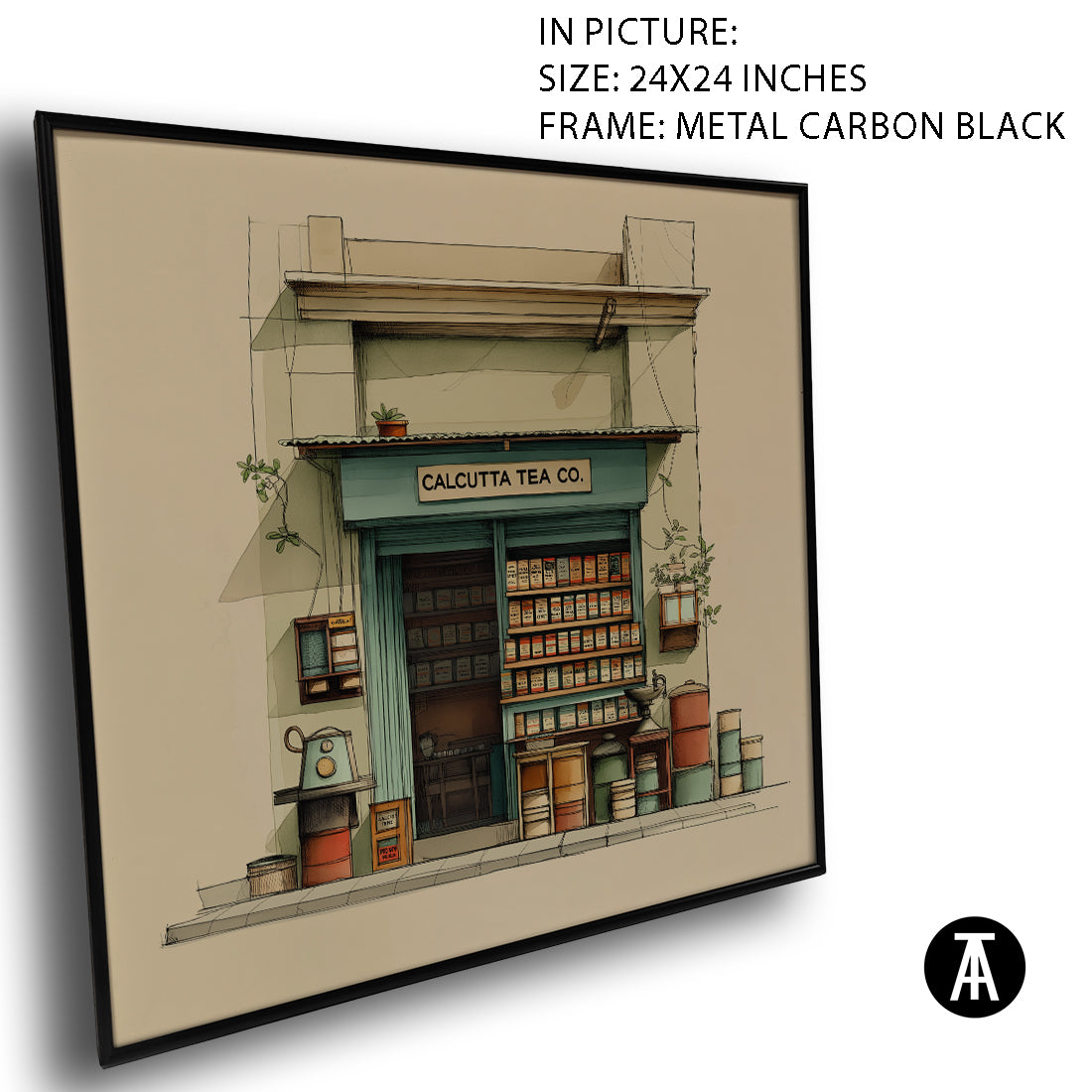 Artwork in Carbon Black Meta Frame