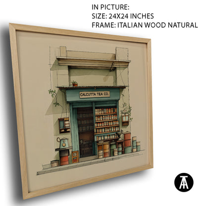 Artwork in Natural Wood Frame