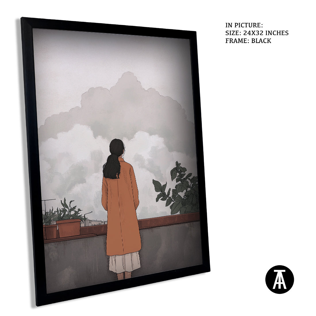 Sample Artwork in Black Frame