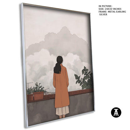 Sample Artwork in Earling Silver Metal Frame