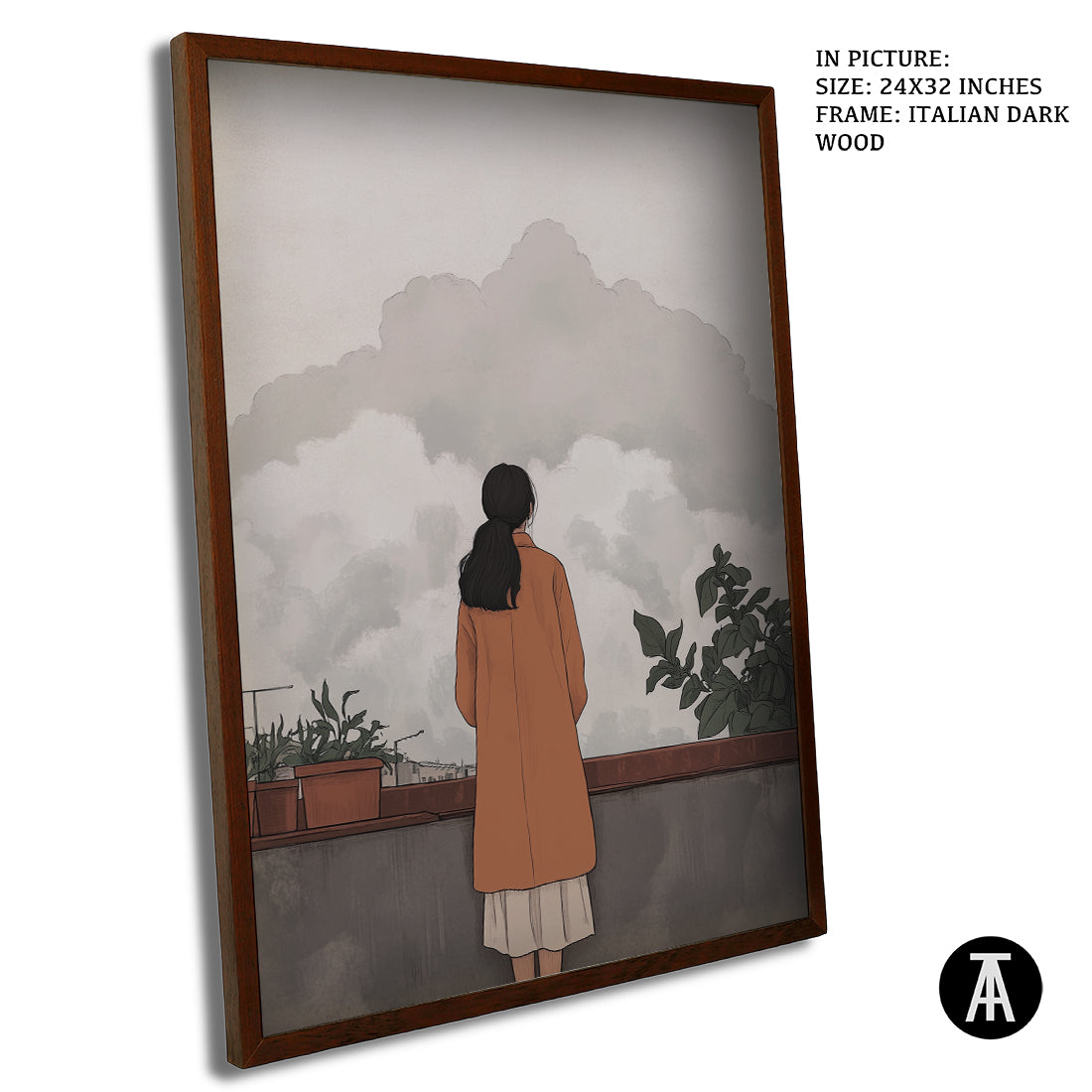 Sample Artwork in Italian Wood Framing Dark