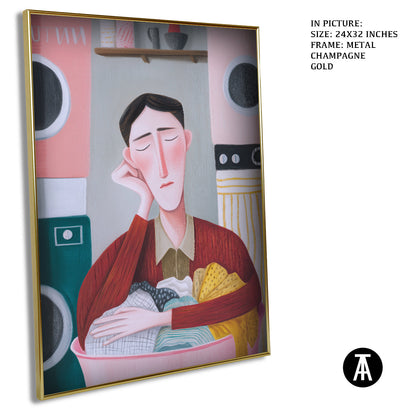 Artwork in Metal Champagne Gold Frame