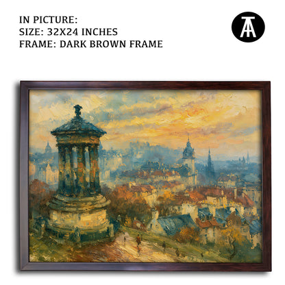 Artwork in Dark Brown Frame