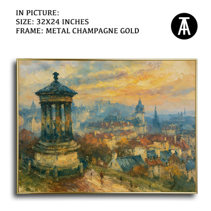 Artwork in Metal Champagne Gold Frame