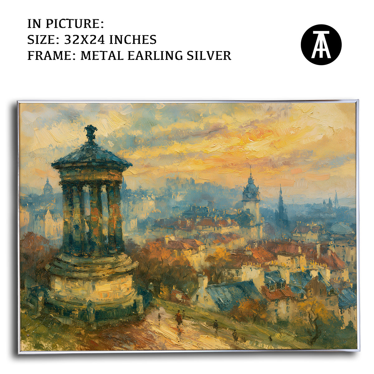 Artwork in Metal Earling Silver Frame