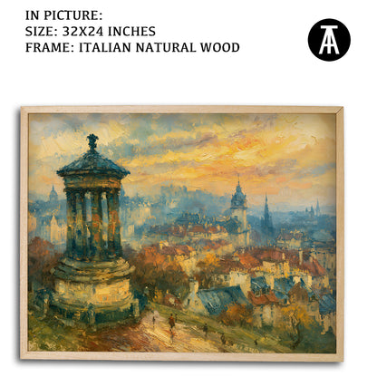 Artwork in Natural Wood Frame