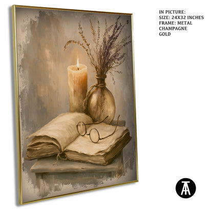 Artwork in Metal Champagne Gold Frame