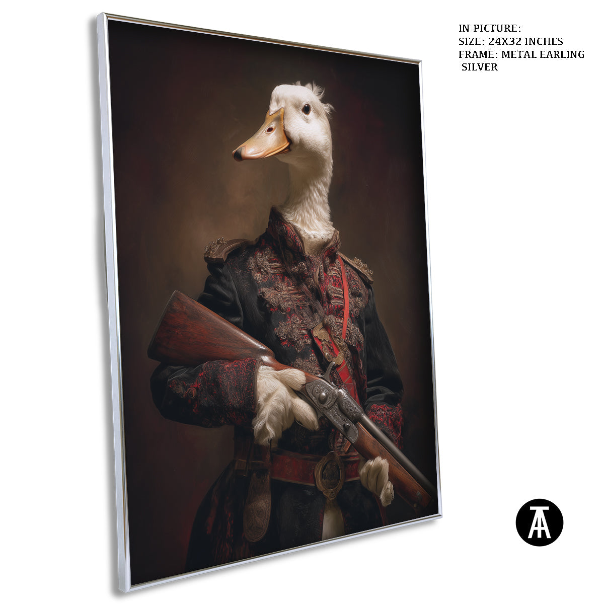 Artwork in Metal Earling Silver Frame