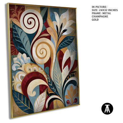 Artwork in Metal Champagne Gold Frame