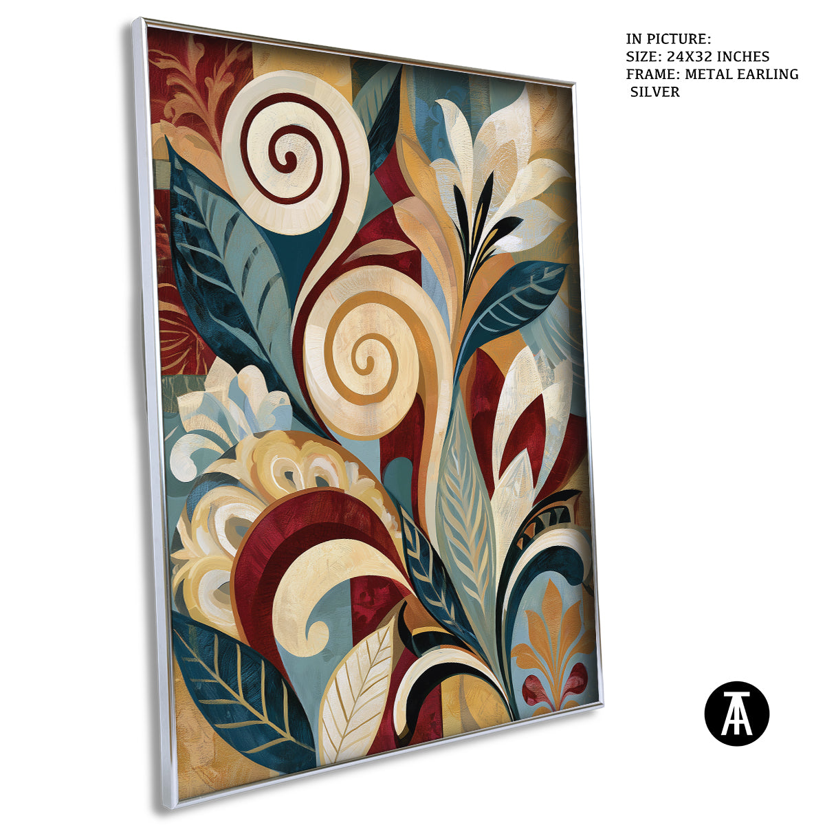 Artwork in Metal Earling Silver Frame