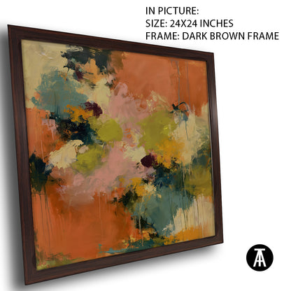 Artwork in Dark Brown Frame