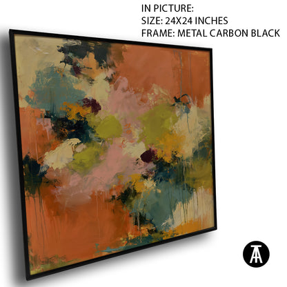 Artwork in Carbon Black Metal Frame