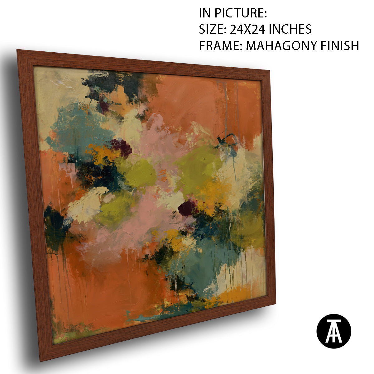 Artwork in Mahogany Finish Frame
