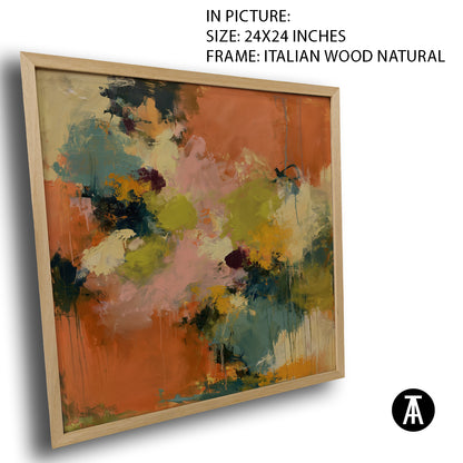 Artwork in Natural Wood Frame