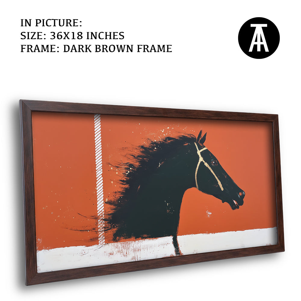 Artwork in Dark Brown Frame