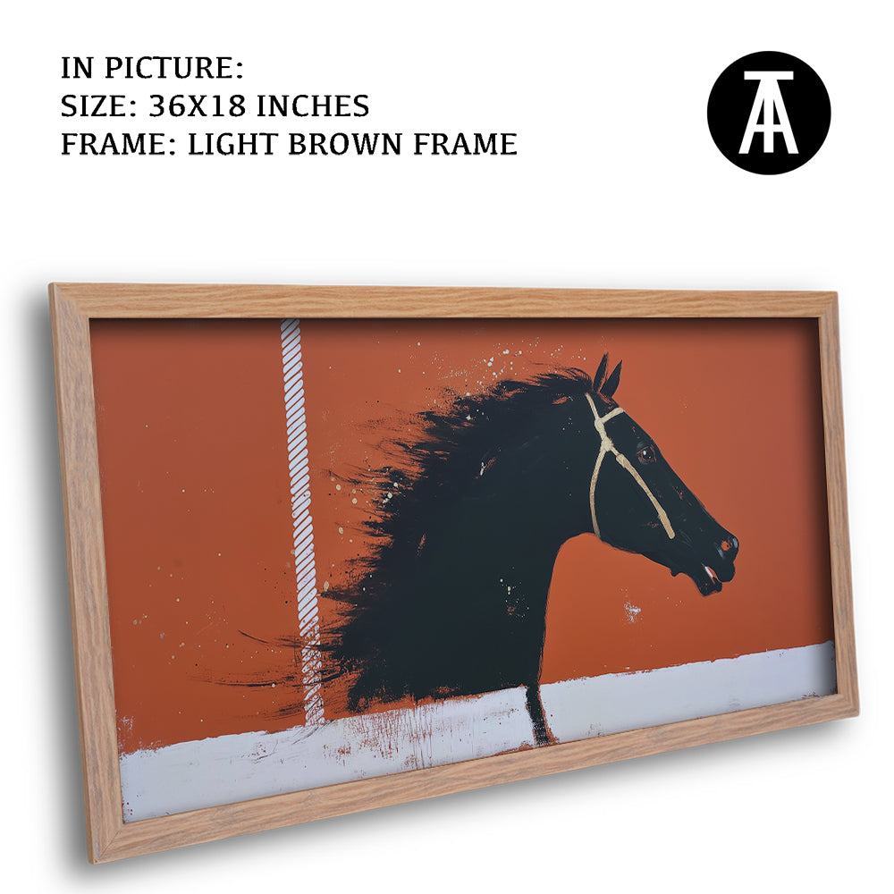 Artwork in Light Brown Frame