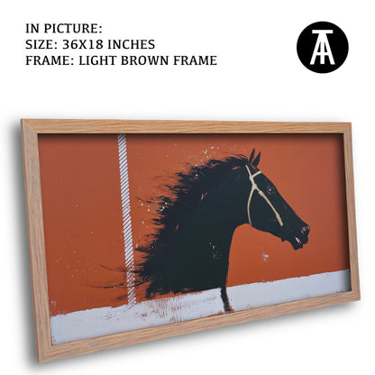 Artwork in Light Brown Frame