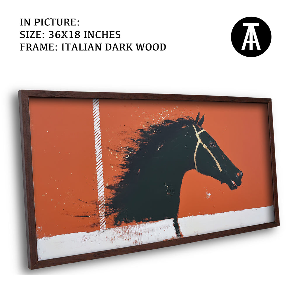 Artwork in Dark Wood Frame