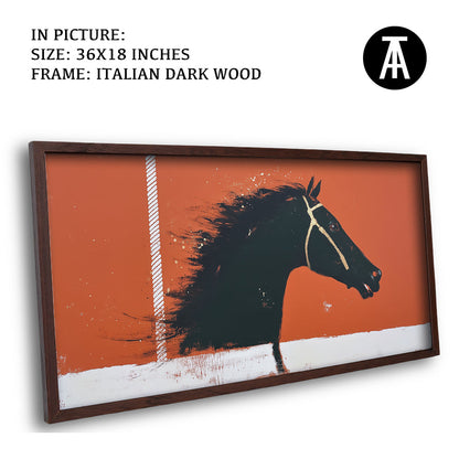 Artwork in Dark Wood Frame