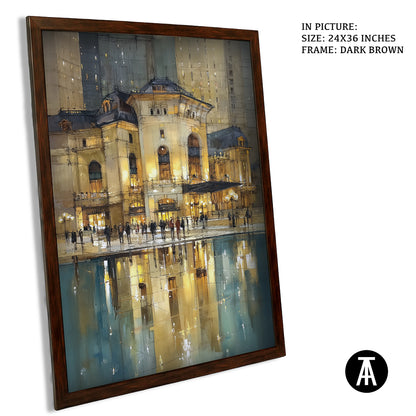 Artwork in Dark Brown Frame