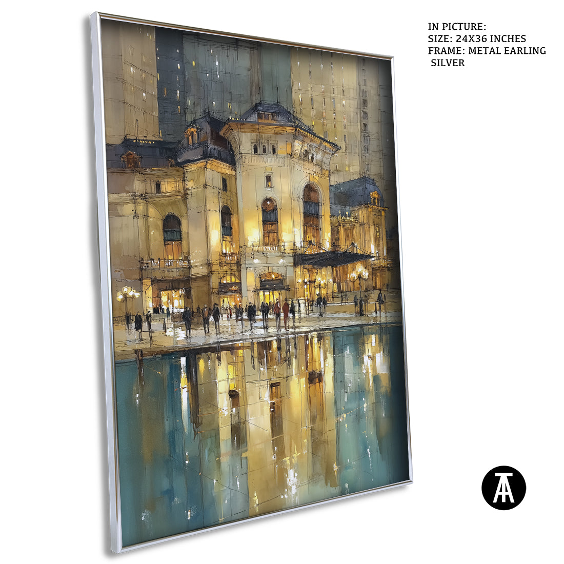 Artwork in Metal Earling Silver Frame