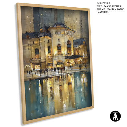 Artwork in Natural Wood Frame