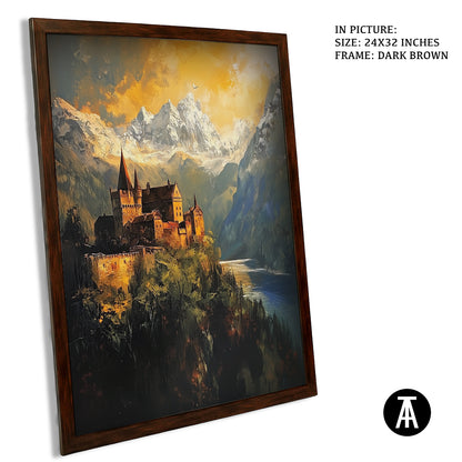 Sample Artwork in Dark Brown Frame