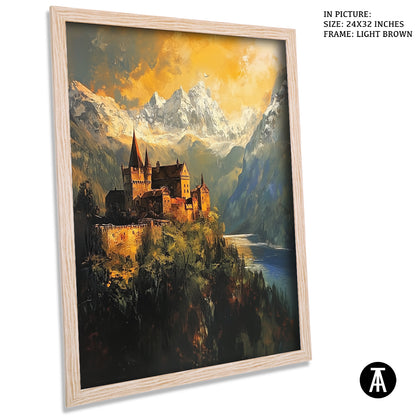 Sample Artwork in Light Brown Frame