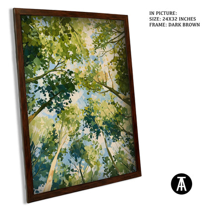 Artwork in Dark Brown Frame