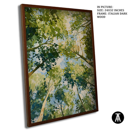 Artwork in Dark Wood Frame