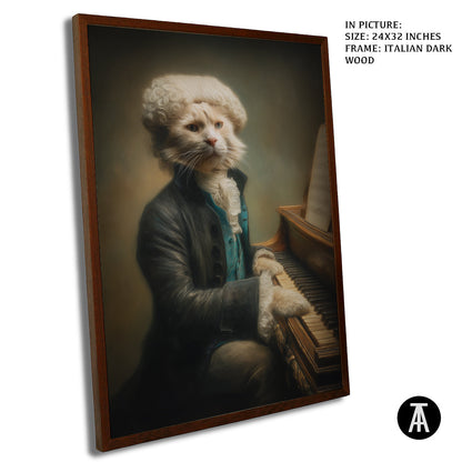 Artwork in Dark Wood Frame