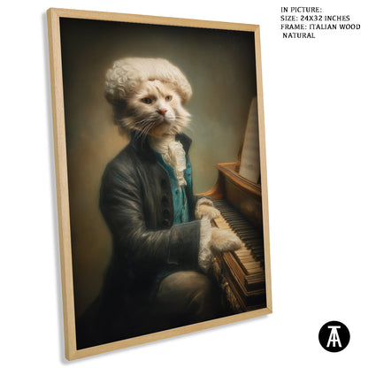 Artwork in Natural Wood Frame