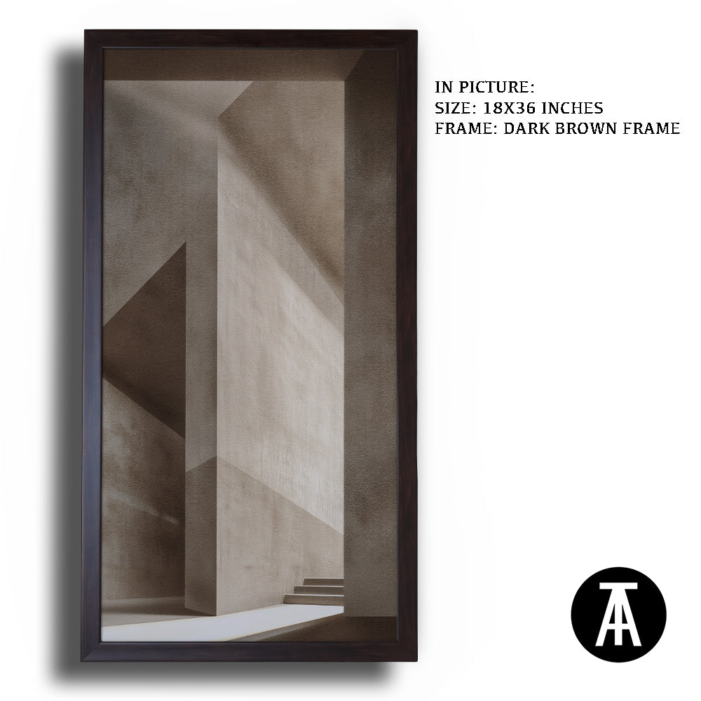 Artwork in Dark Brown Frame