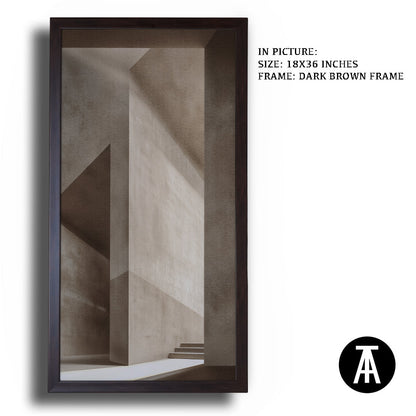 Artwork in Dark Brown Frame