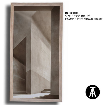 Artwork in Light Brown Frame