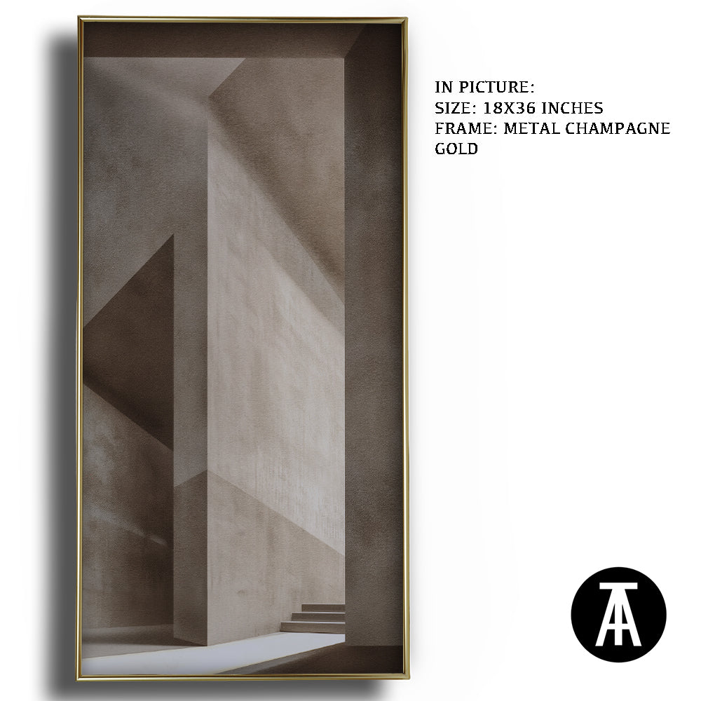 Artwork in Metal Champagne Gold Frame