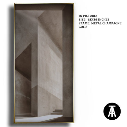 Artwork in Metal Champagne Gold Frame