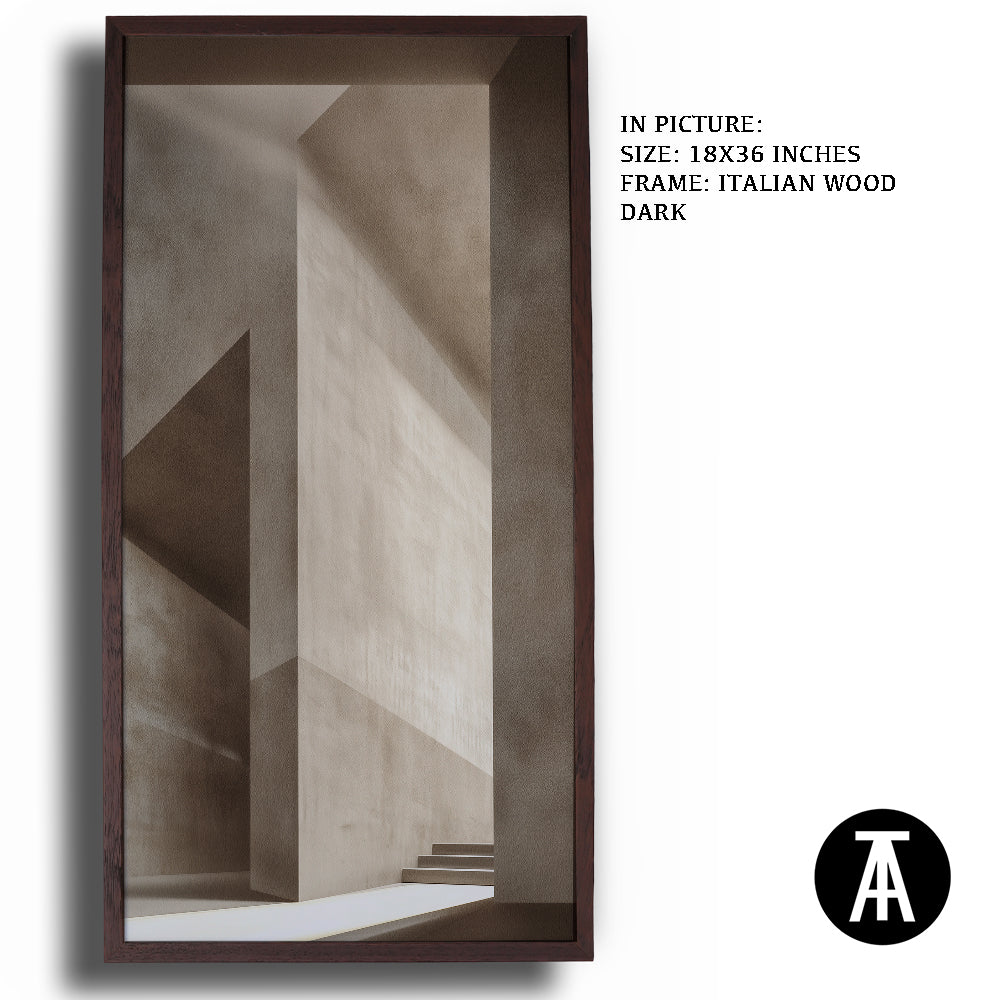 Artwork in Dark Wood Frame