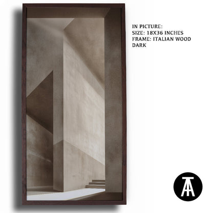 Artwork in Dark Wood Frame