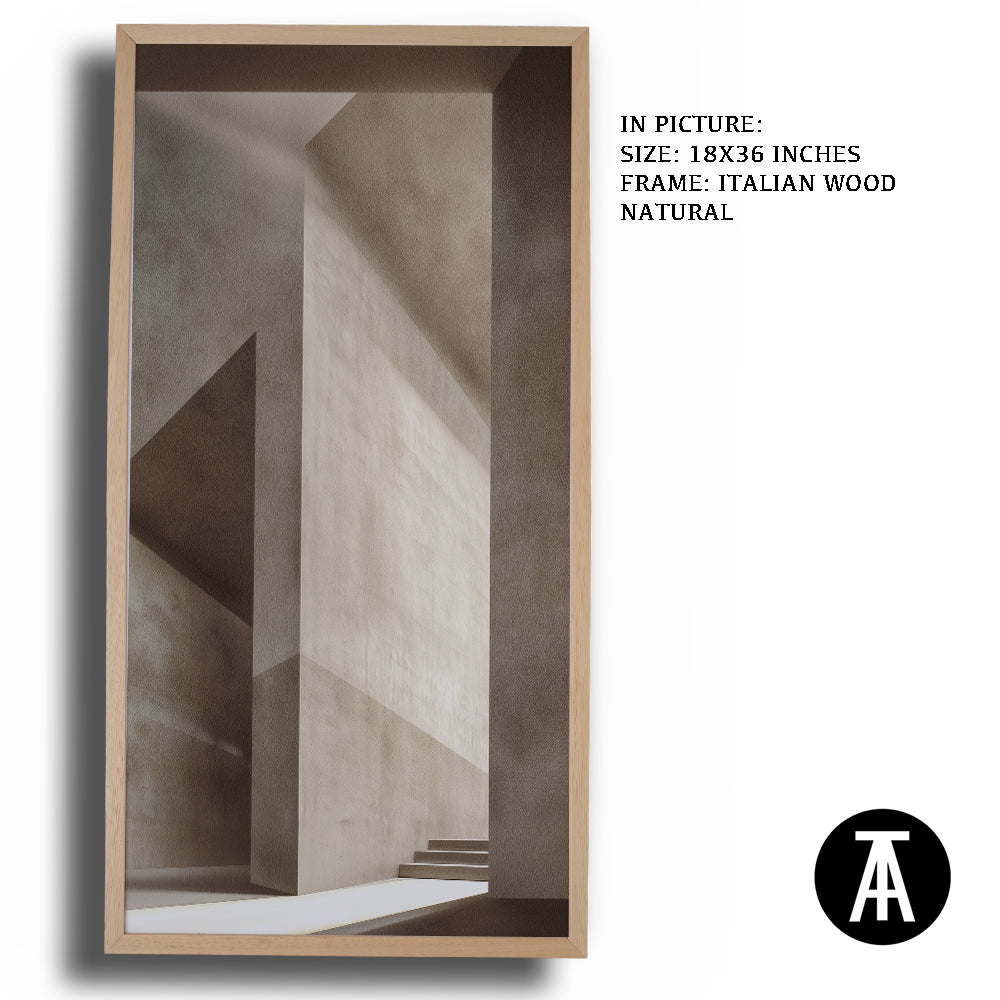 Artwork in Natural Wood Frame