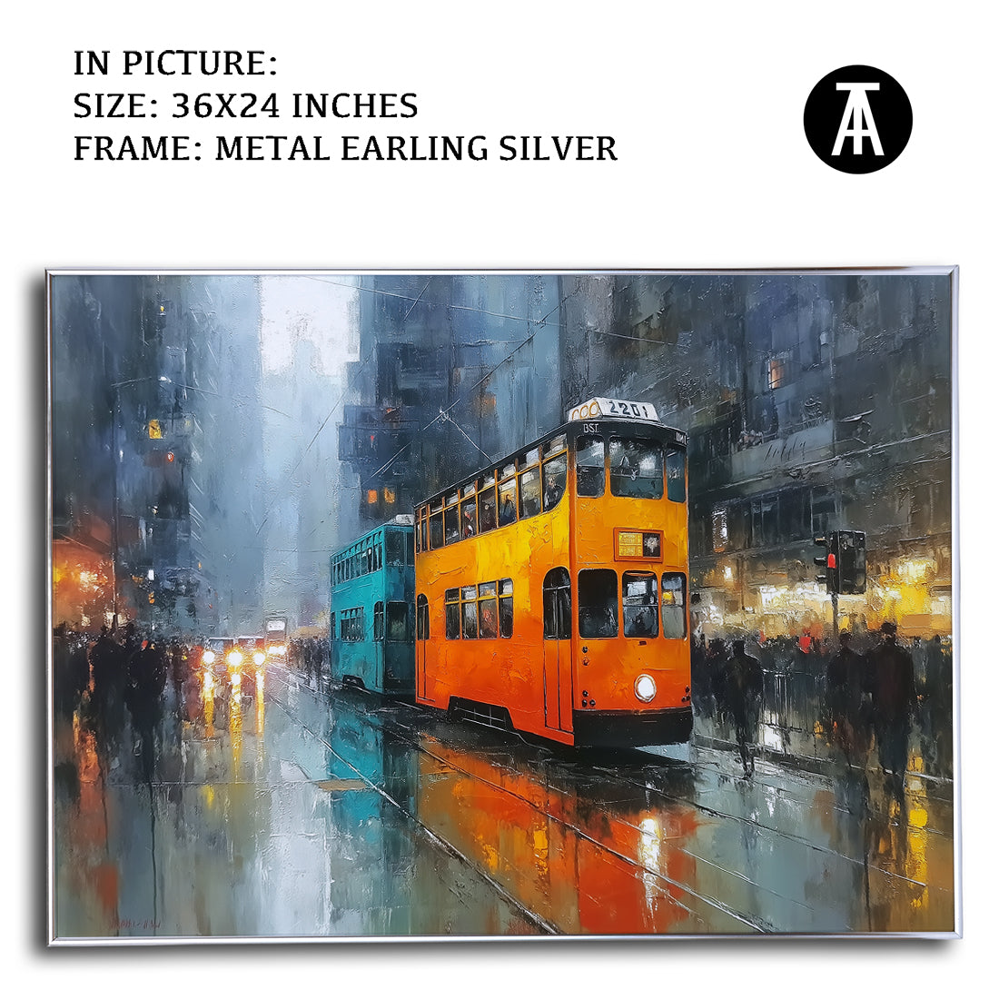 Artwork in Metal Earling Silver Frame