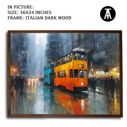 Artwork in Dark Wood Frame